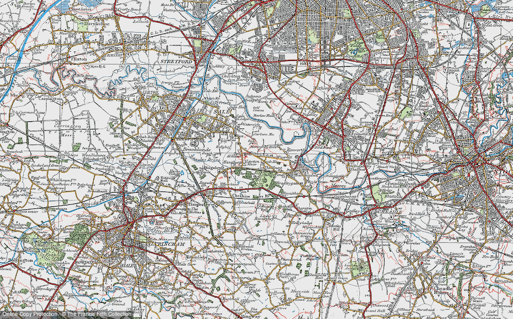Old Map of Northern Moor, 1923 in 1923