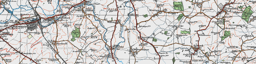 Old map of Broughton in 1919