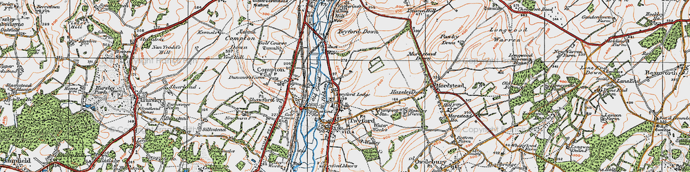 Old map of Northfields in 1919