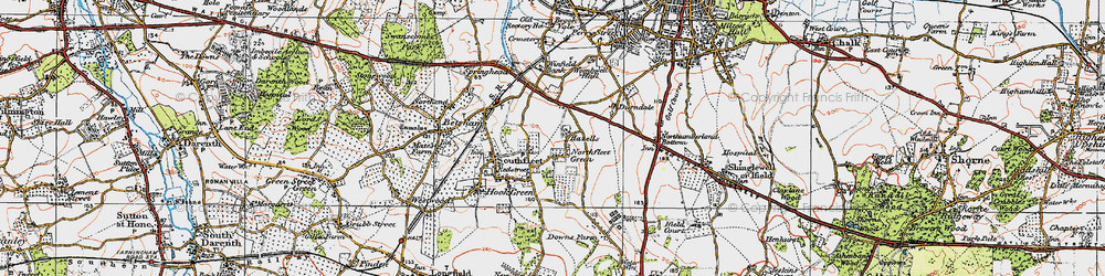 Old map of Northfleet Green in 1920