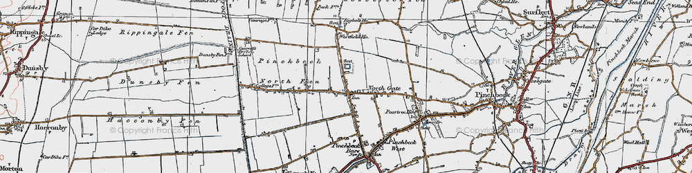 Old map of Northgate in 1922