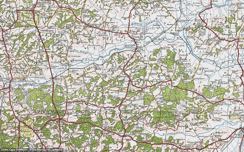 Old Map of Northiam, 1921 in 1921