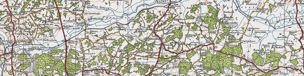 Old map of Northiam in 1921