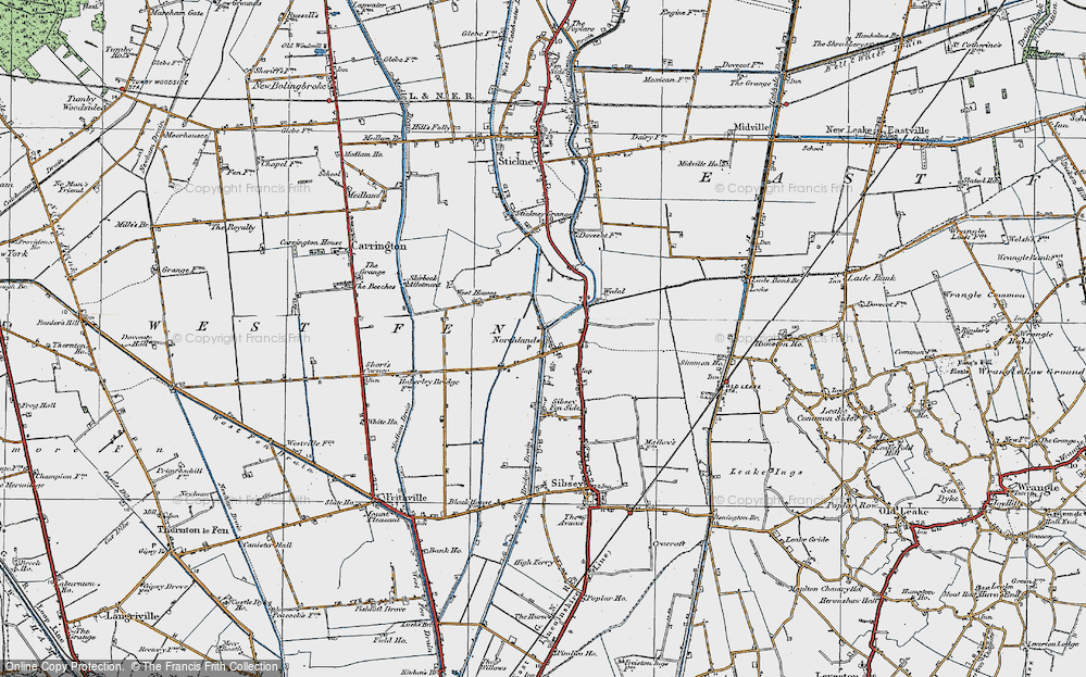 Old Map of Northlands, 1922 in 1922