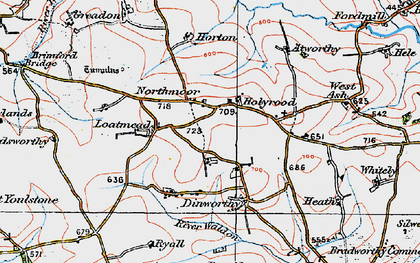 Old map of Atworthy in 1919