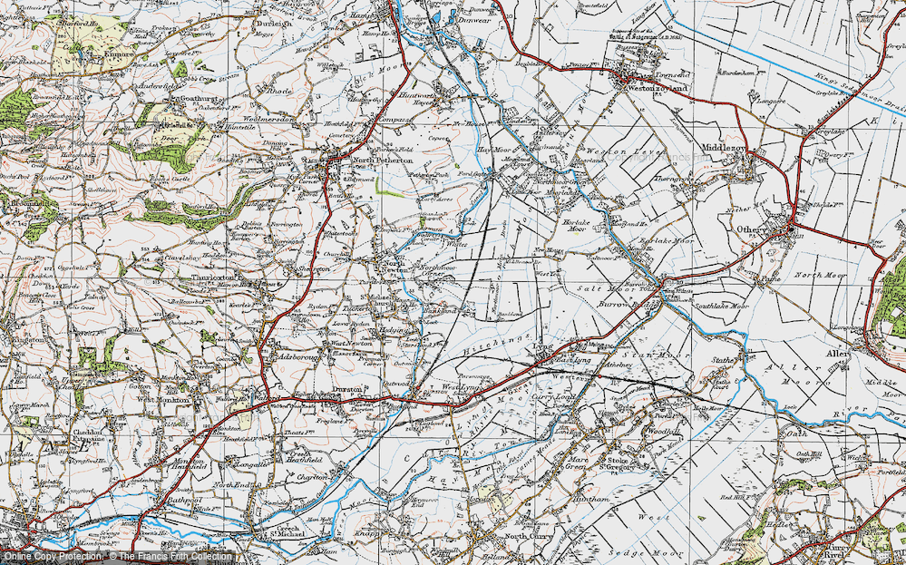 Old Map of Northmoor Corner, 1919 in 1919
