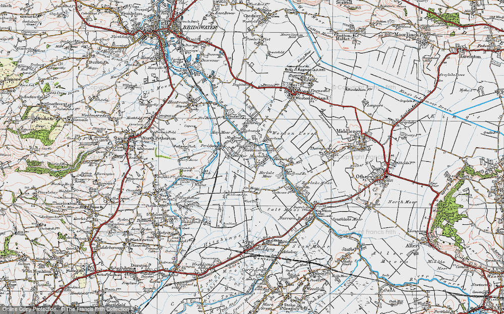 Old Map of Northmoor Green, 1919 in 1919