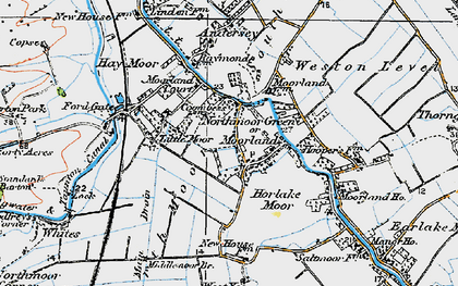 Old map of Northmoor Green in 1919