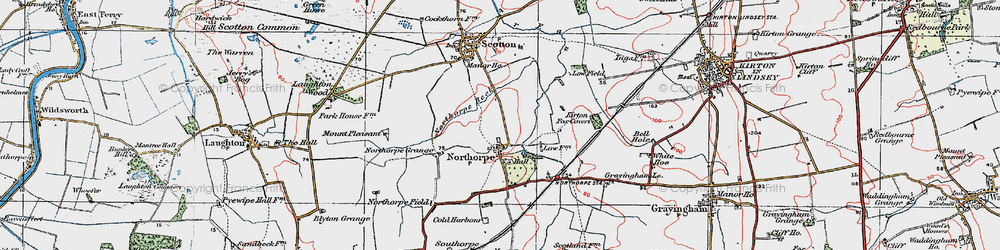 Old map of Northorpe in 1923