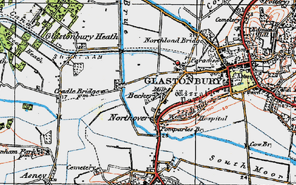 Old map of Northover in 1919