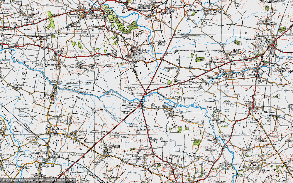 Old Map of Northover, 1919 in 1919