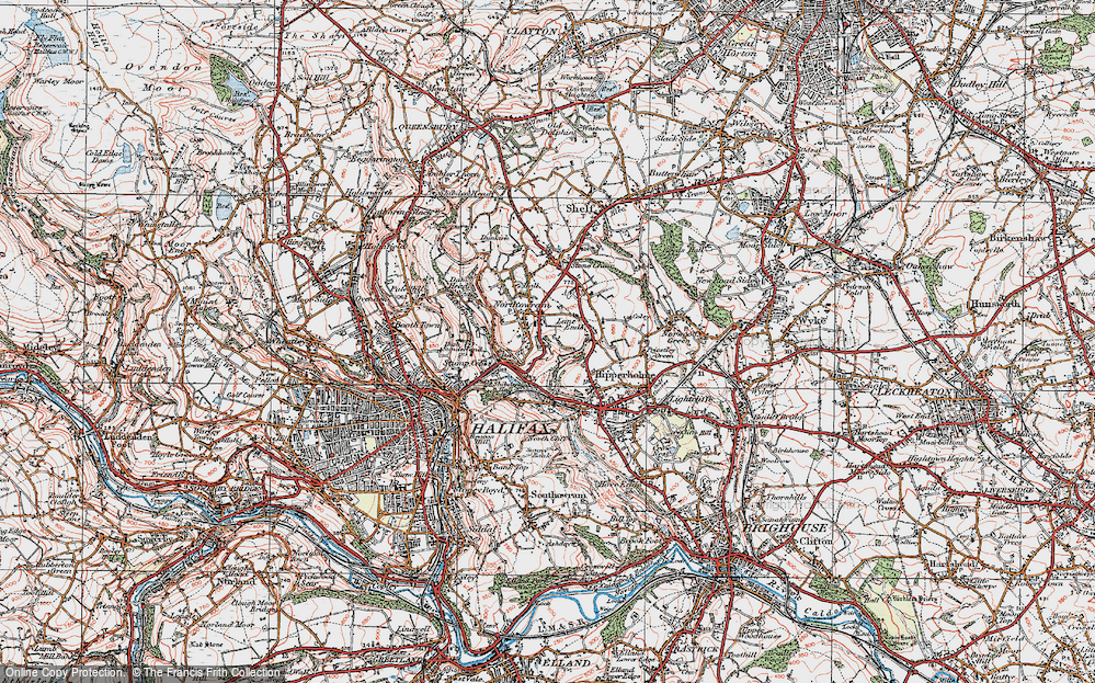 Old Map of Northowram, 1925 in 1925