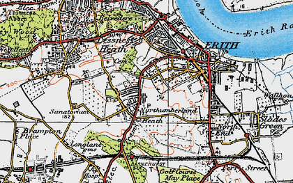 Old map of Northumberland Heath in 1920