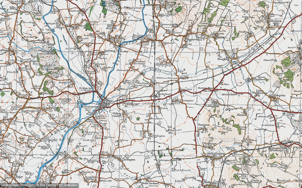 Old Map of Northway, 1919 in 1919