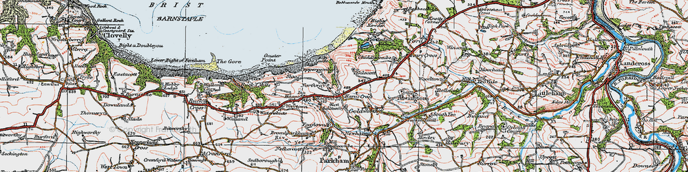 Old map of Northway in 1919