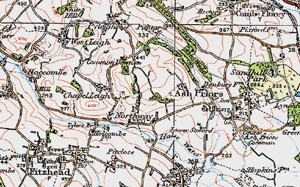 Old map of Northway in 1919