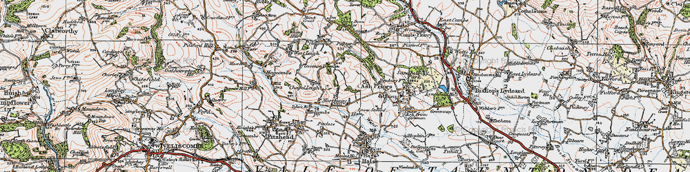 Old map of Northway in 1919
