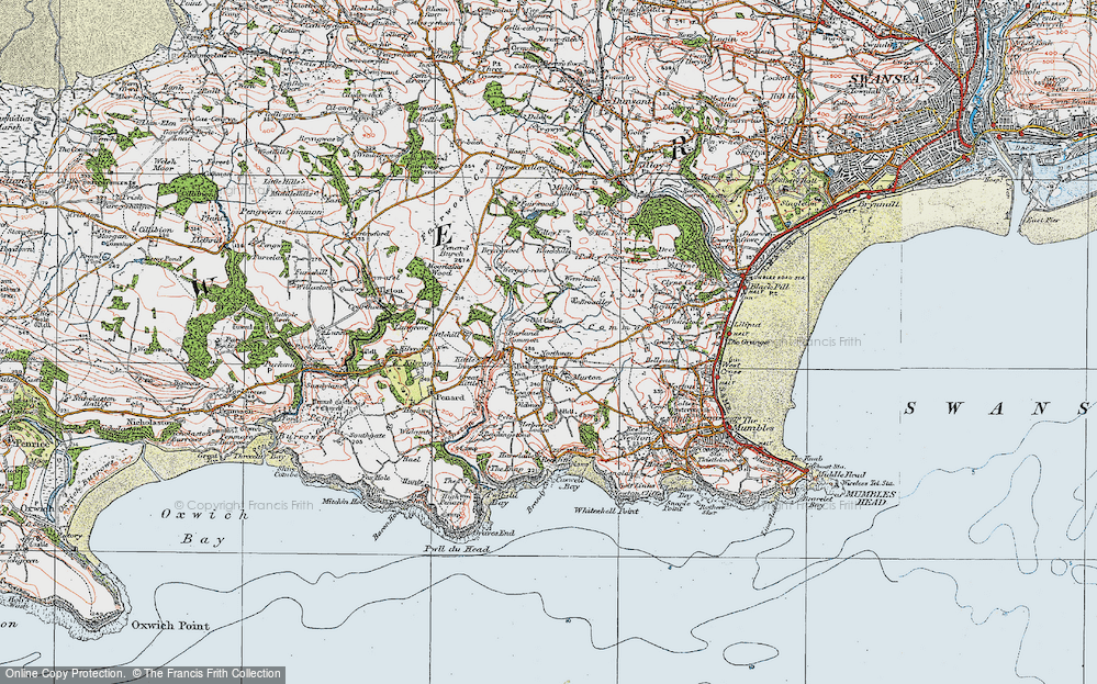 Old Map of Northway, 1923 in 1923