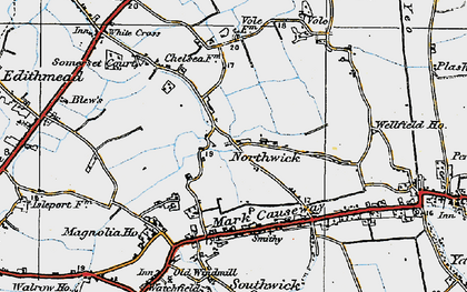 Old map of Northwick in 1919