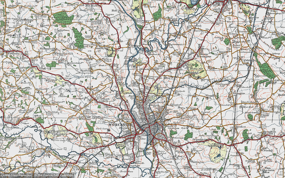 Old Map of Northwick, 1920 in 1920