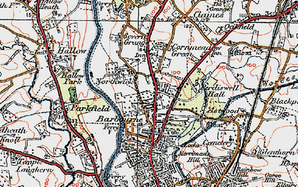 Old map of Northwick in 1920