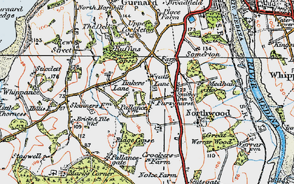 Old map of Northwood in 1919