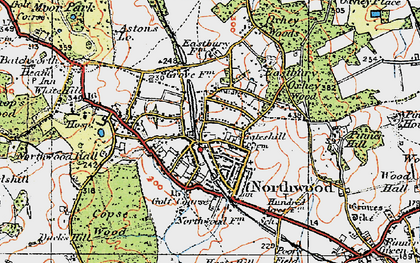 Old map of Northwood in 1920