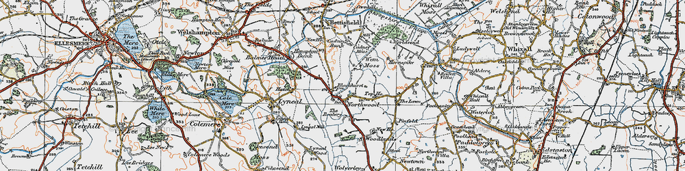 Old map of Northwood in 1921
