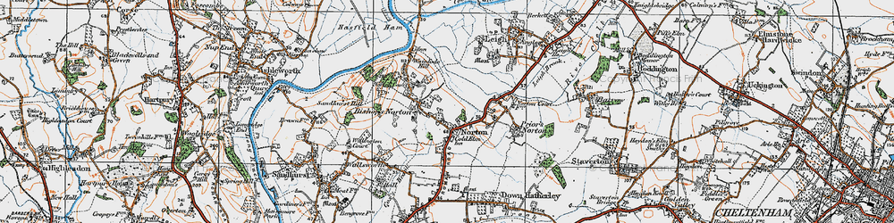 Old map of Norton in 1919