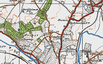 Old map of Norton in 1919