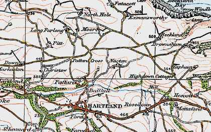 Old map of Norton in 1919