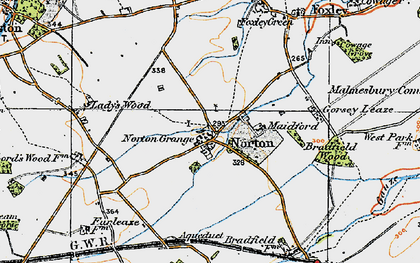 Old map of Ladyswood in 1919