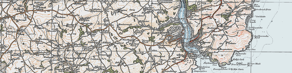 Old map of Bruckton in 1919