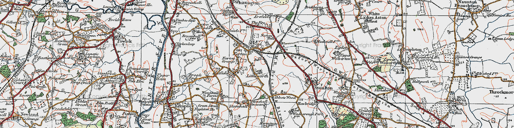 Old map of Norton in 1920