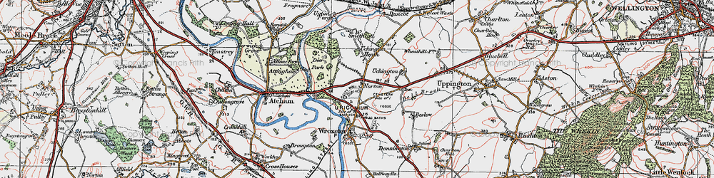 Old map of Norton in 1921