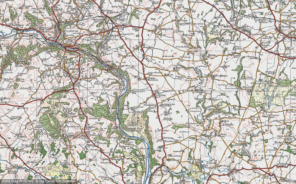 Old Map of Historic Map covering Astol in 1921