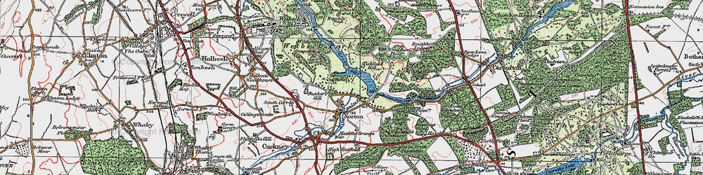 Old map of Norton in 1923