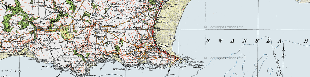 Old map of Norton in 1923
