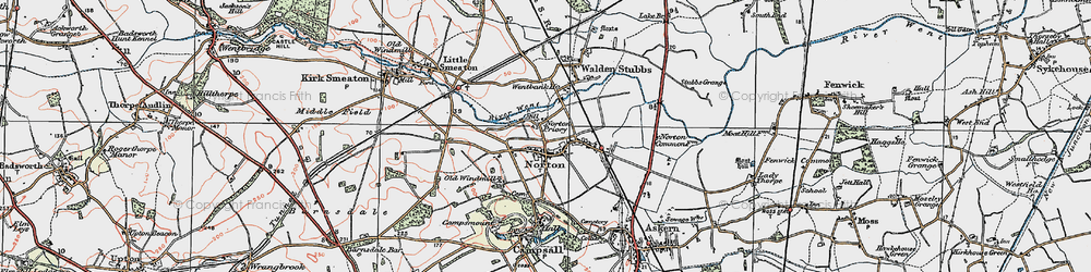 Old map of Norton in 1924