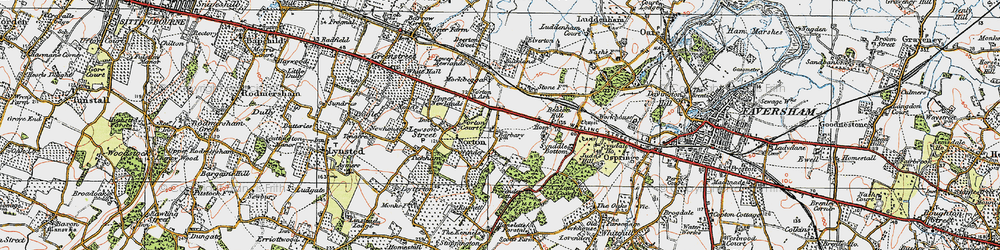 Old map of Norton Ash in 1921