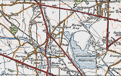 Old map of Norton East in 1921