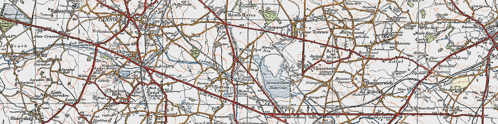 Old map of Norton East in 1921