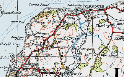 Old map of Norton Green in 1919