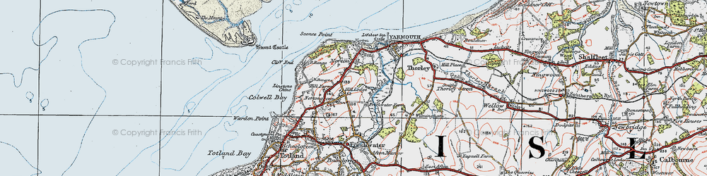 Old map of Norton Green in 1919