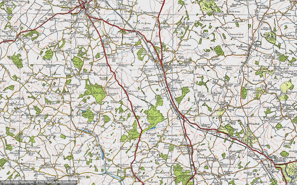 Old Map of Norton Green, 1920 in 1920