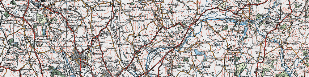 Old map of Norton Green in 1921