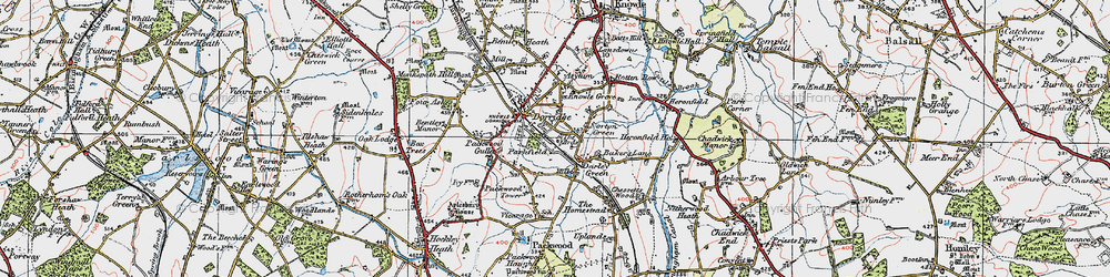 Old map of Norton Green in 1921