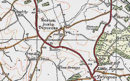 Old map of Norton-Juxta-Twycross in 1921