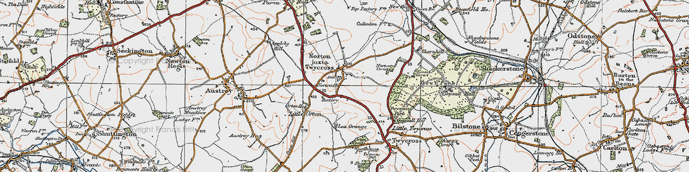 Old map of Norton-Juxta-Twycross in 1921