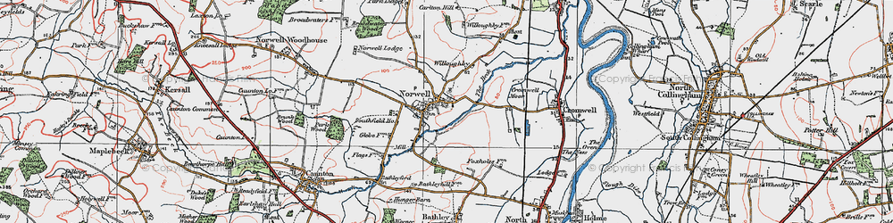 Old map of Norwell in 1923